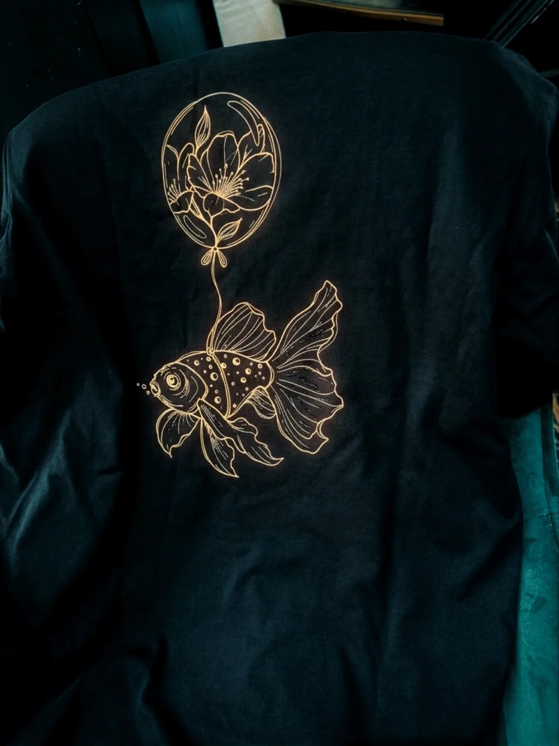 KikyFloreTattoo black illustrated T-shirt