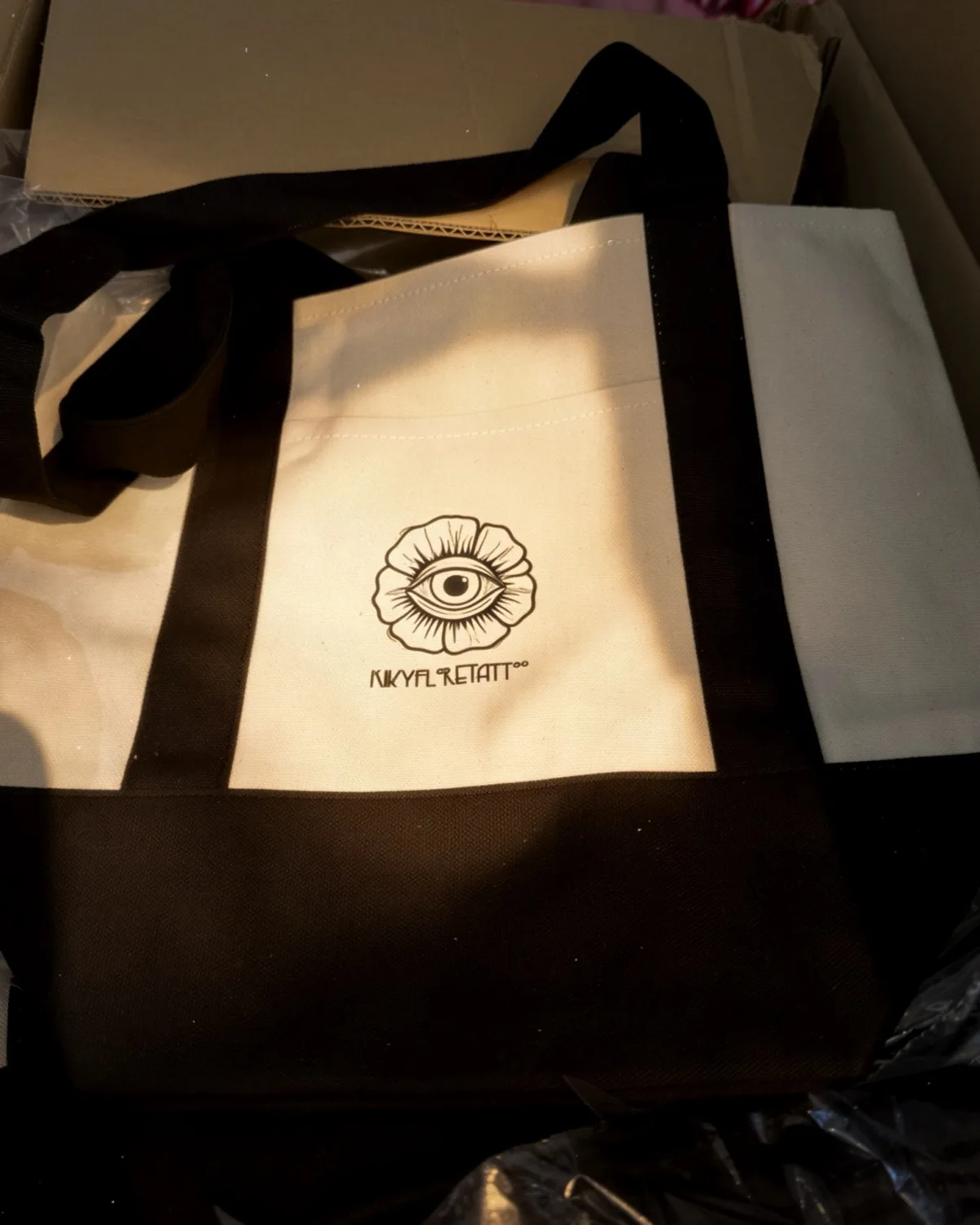 KikyFloreTattoo canvas tote bag